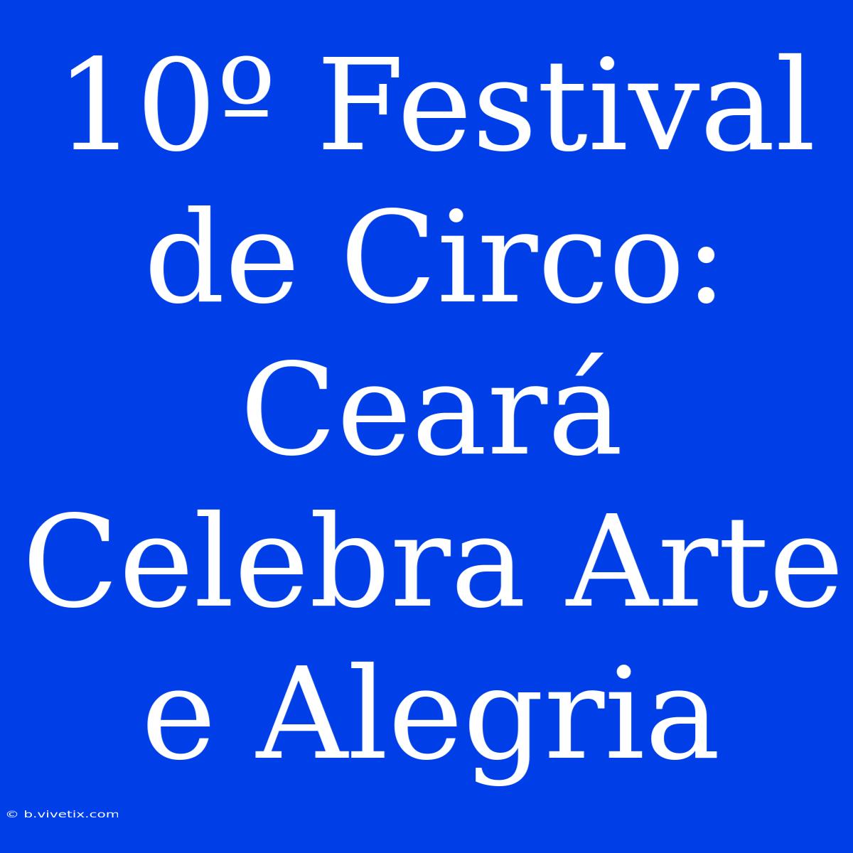 10º Festival De Circo: Ceará Celebra Arte E Alegria