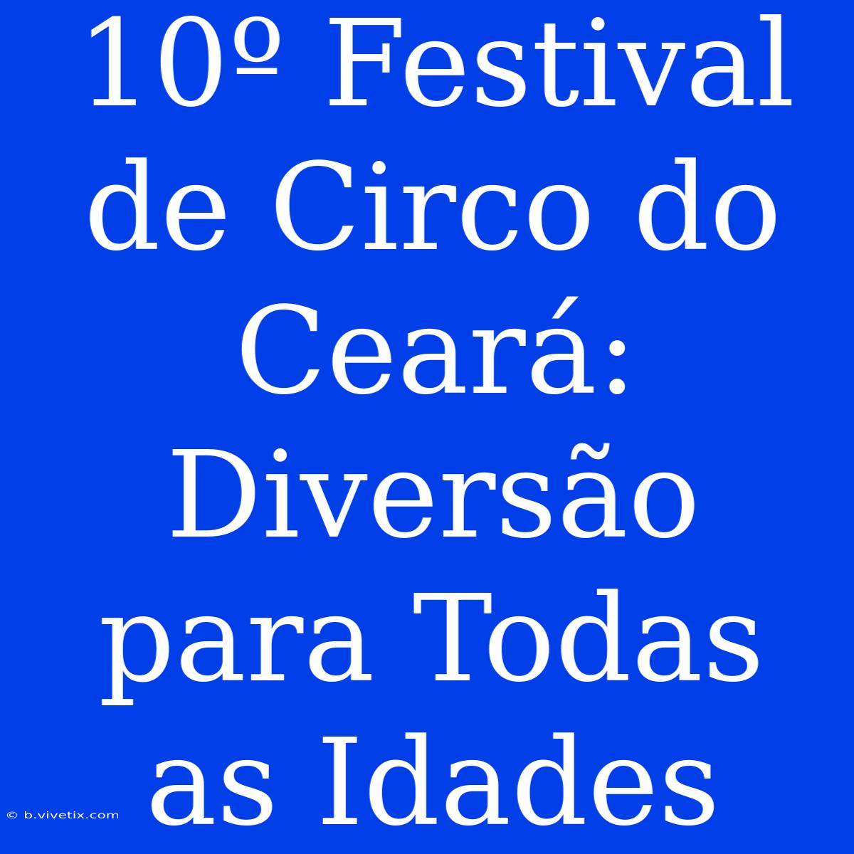 10º Festival De Circo Do Ceará: Diversão Para Todas As Idades