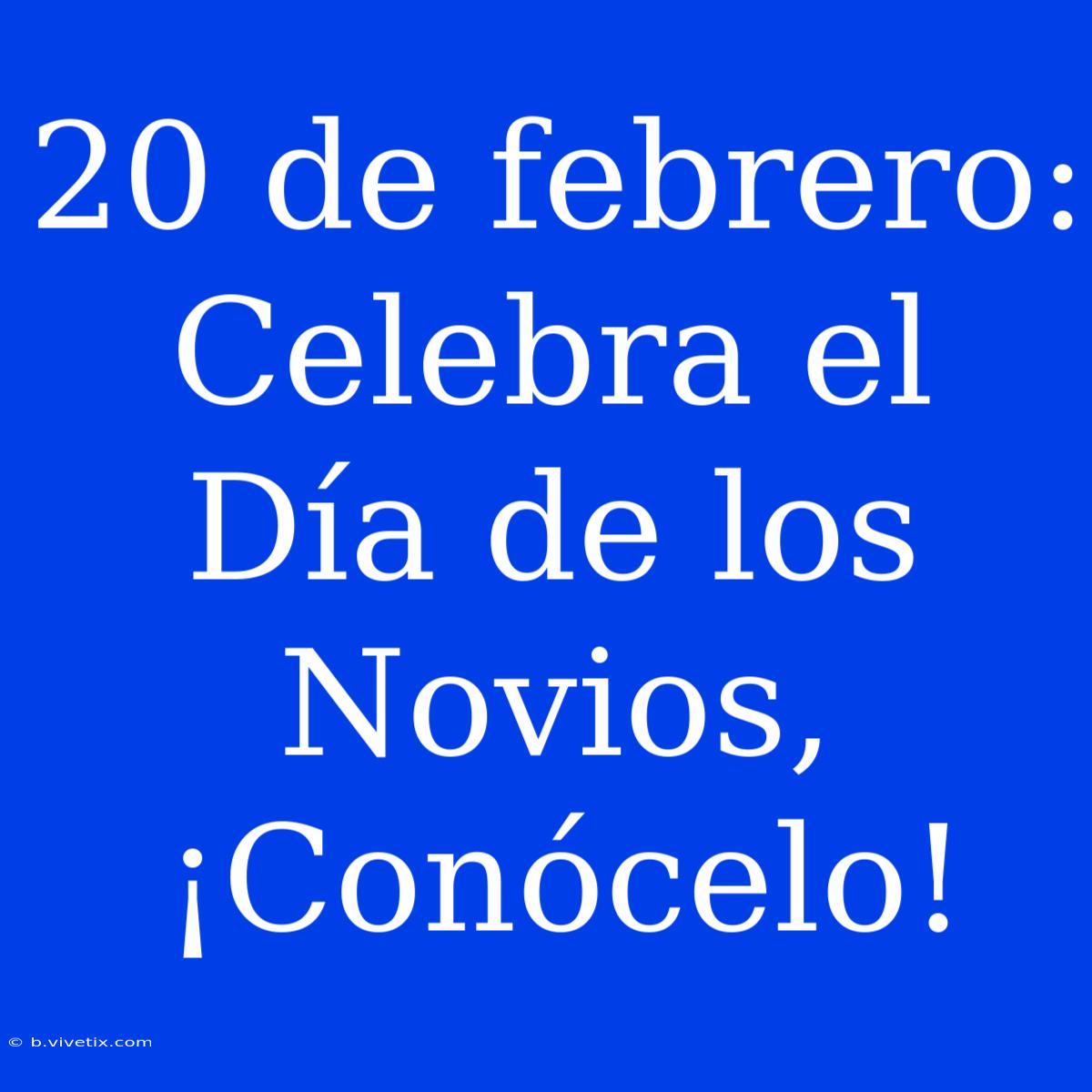 20 De Febrero: Celebra El Día De Los Novios, ¡Conócelo!