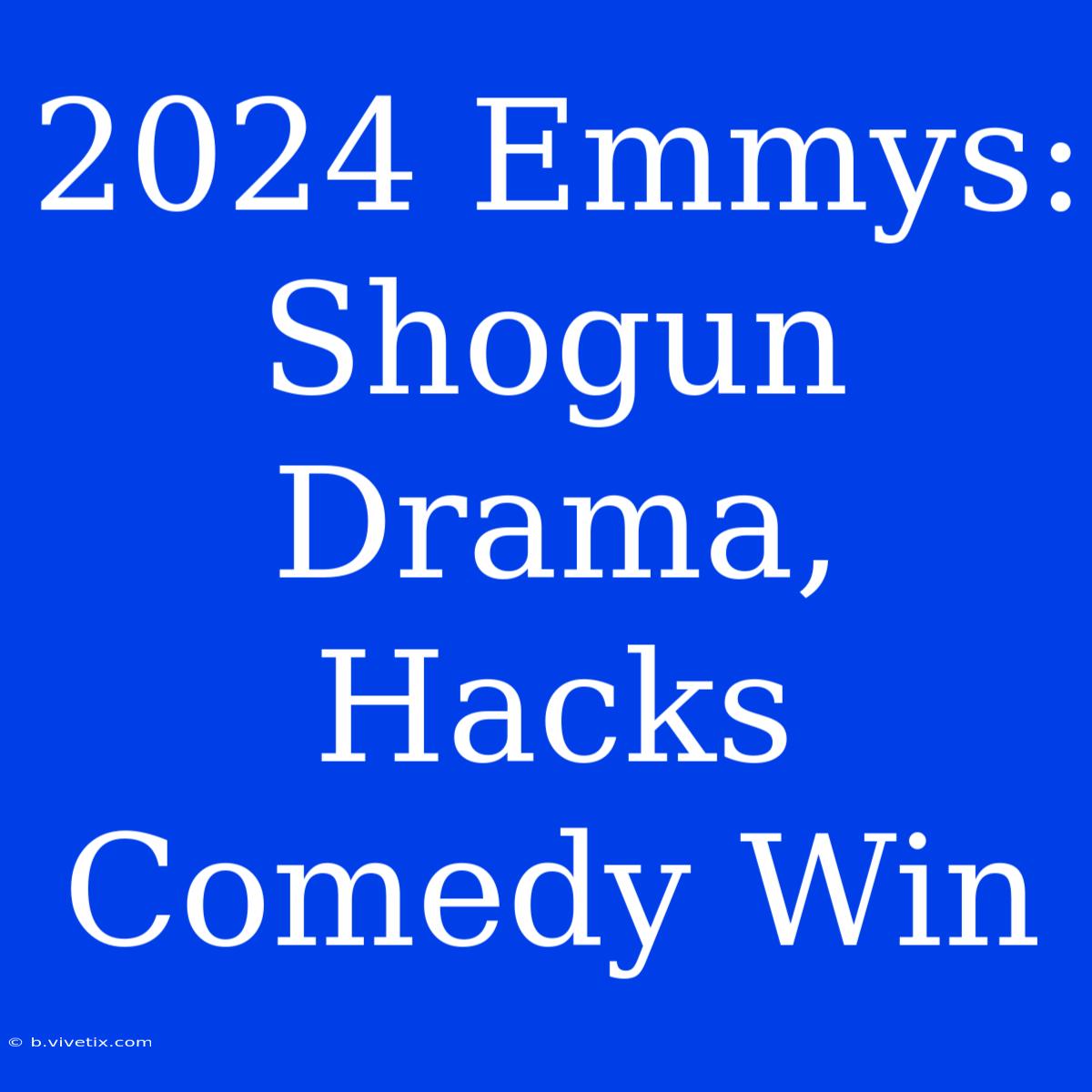 2024 Emmys: Shogun Drama, Hacks Comedy Win 