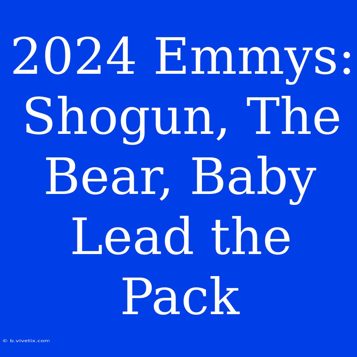 2024 Emmys: Shogun, The Bear, Baby Lead The Pack