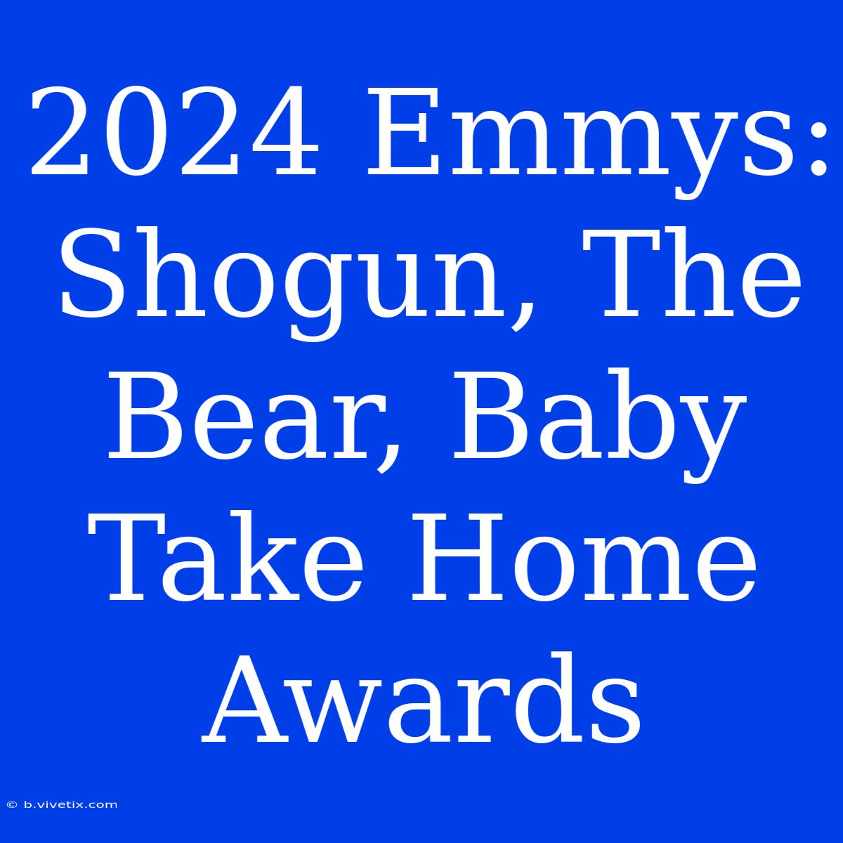 2024 Emmys: Shogun, The Bear, Baby Take Home Awards