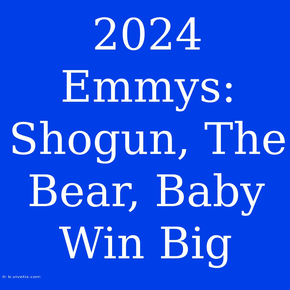 2024 Emmys: Shogun, The Bear, Baby Win Big