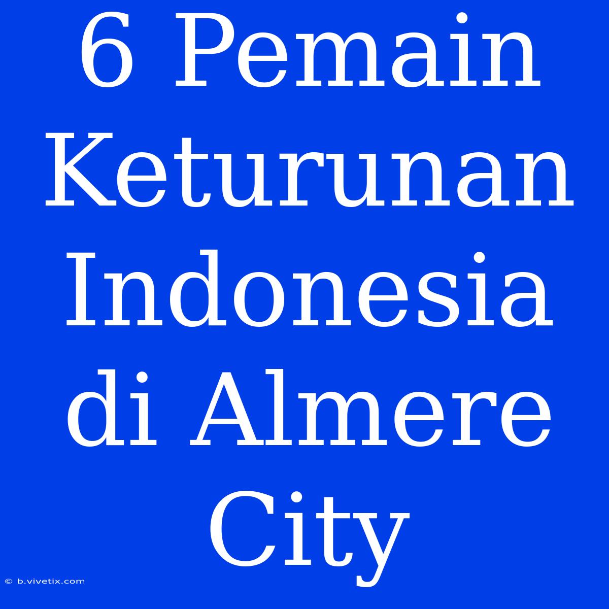 6 Pemain Keturunan Indonesia Di Almere City