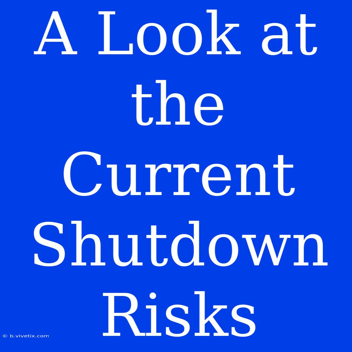 A Look At The Current Shutdown Risks 