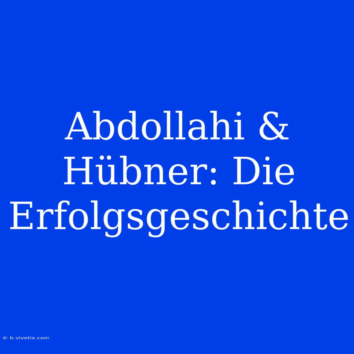 Abdollahi & Hübner: Die Erfolgsgeschichte