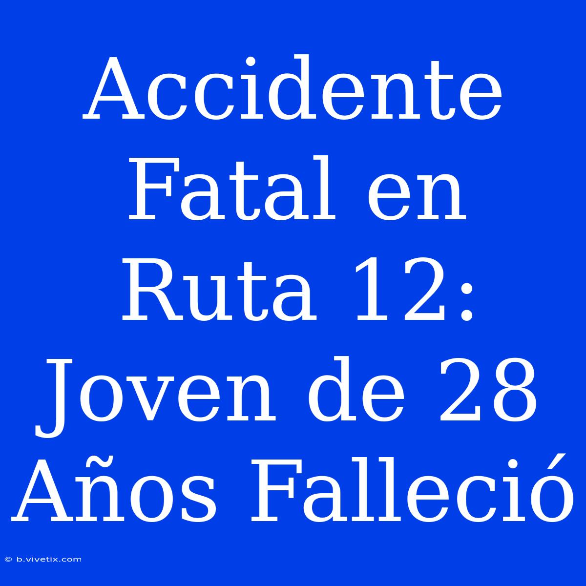 Accidente Fatal En Ruta 12: Joven De 28 Años Falleció