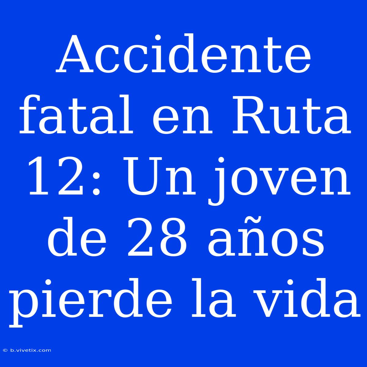 Accidente Fatal En Ruta 12: Un Joven De 28 Años Pierde La Vida 