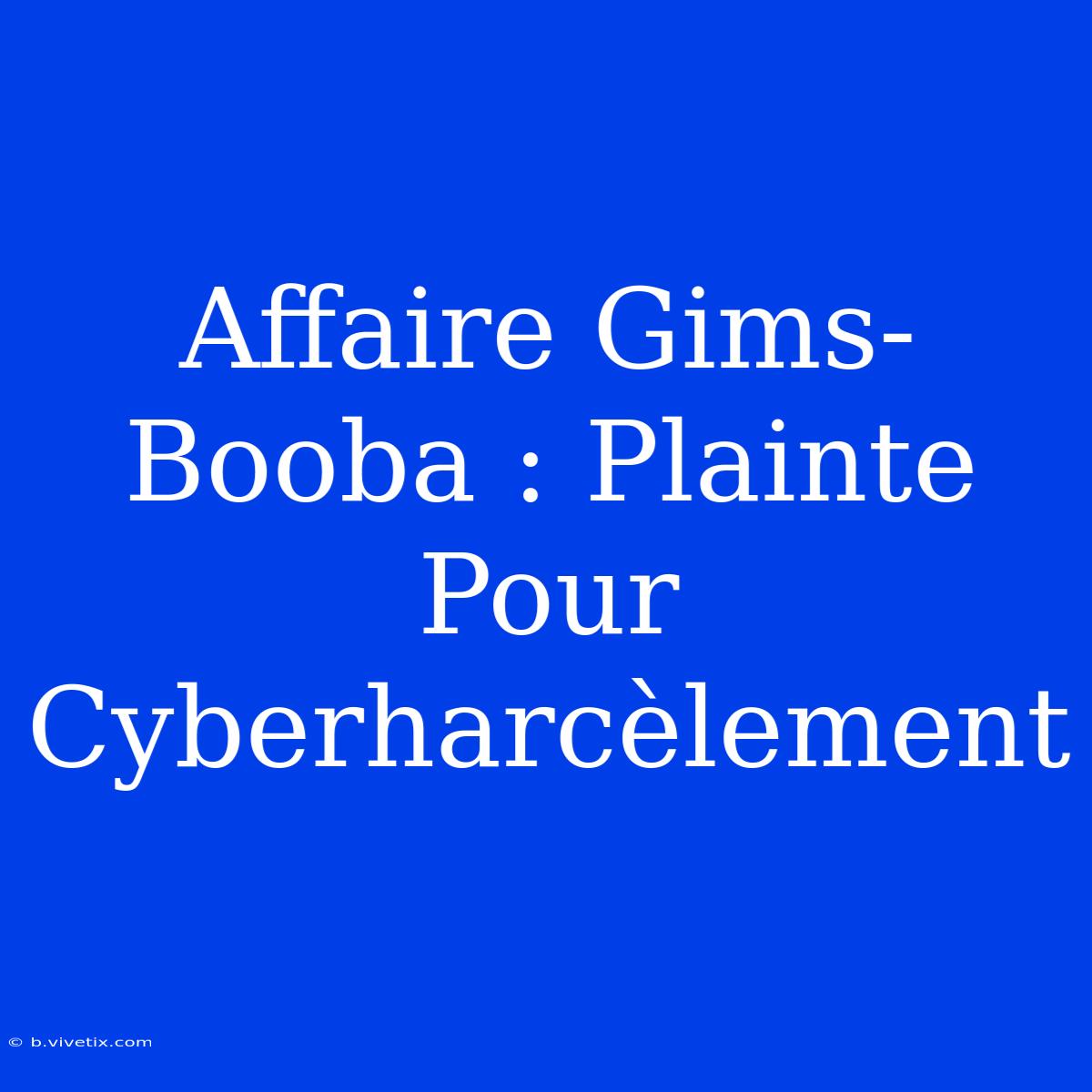 Affaire Gims-Booba : Plainte Pour Cyberharcèlement 