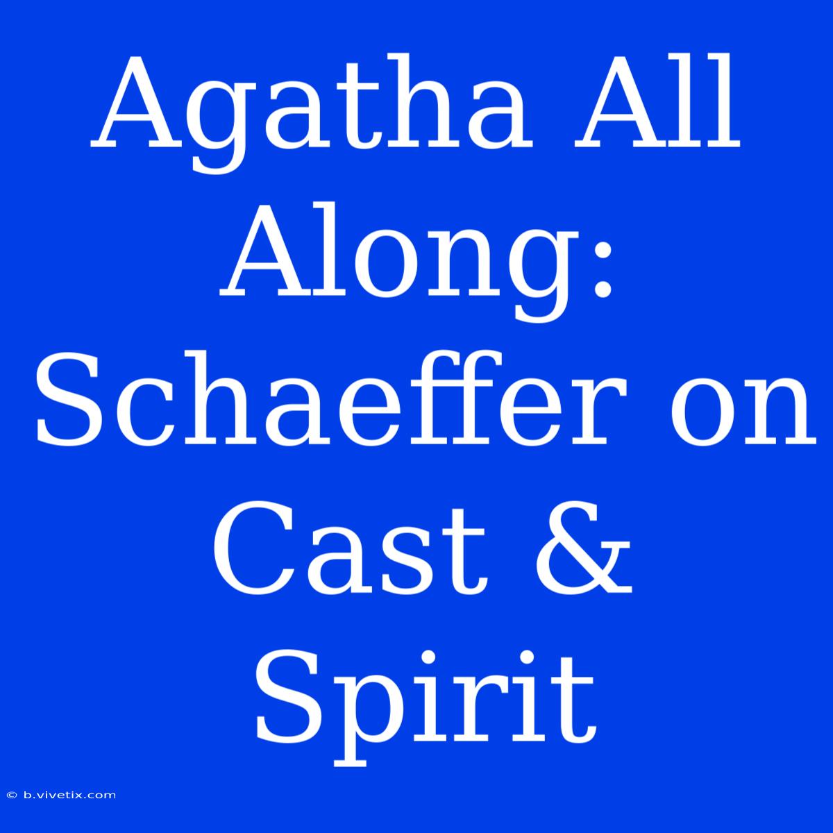 Agatha All Along: Schaeffer On Cast & Spirit