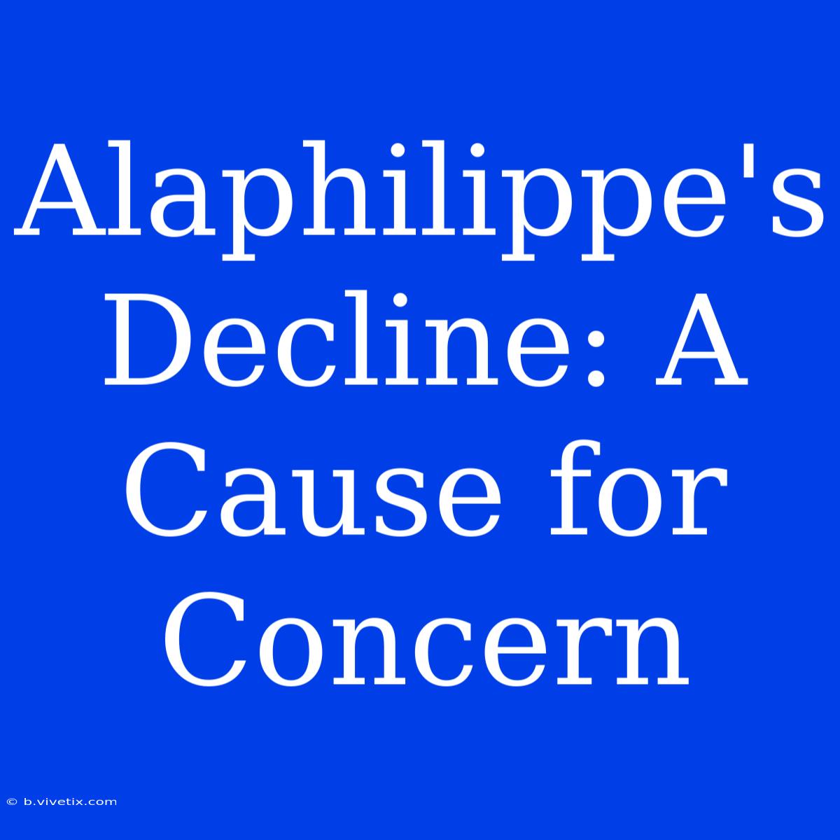 Alaphilippe's Decline: A Cause For Concern