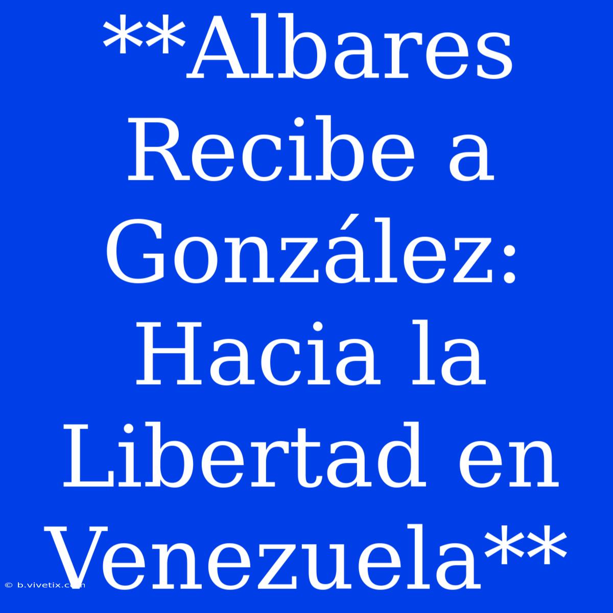 **Albares Recibe A González: Hacia La Libertad En Venezuela**