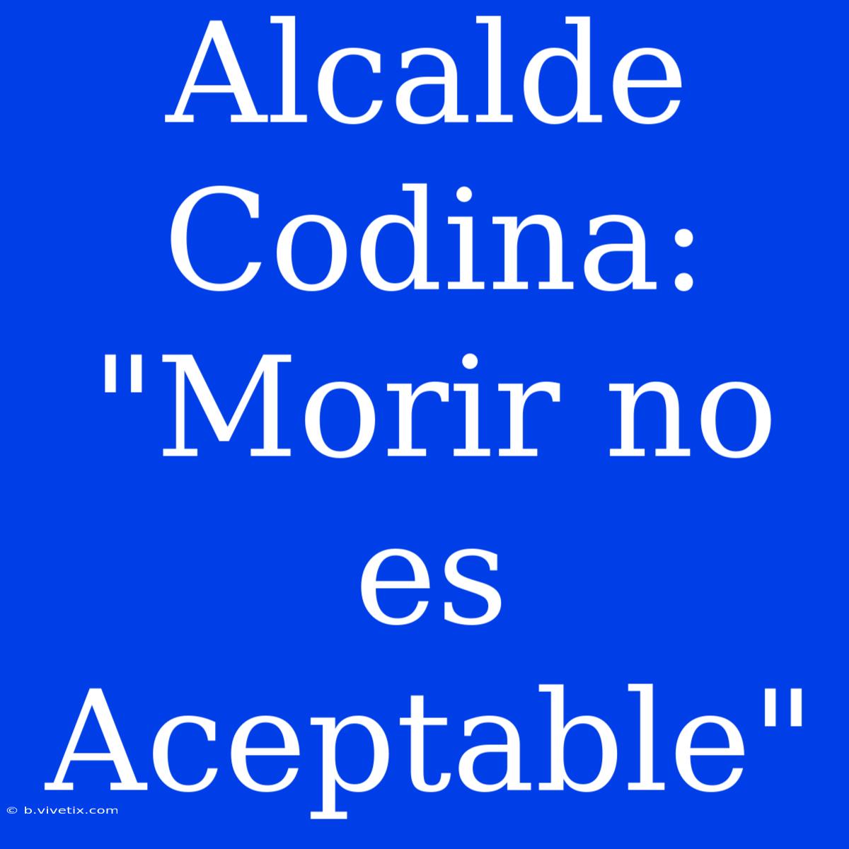 Alcalde Codina:  