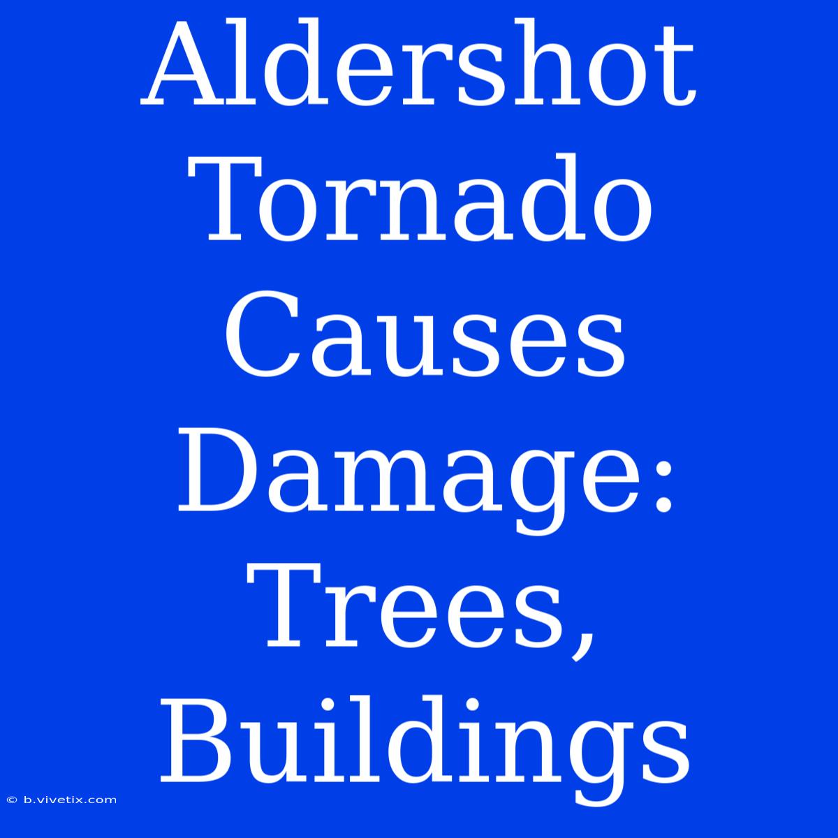 Aldershot Tornado Causes Damage: Trees, Buildings