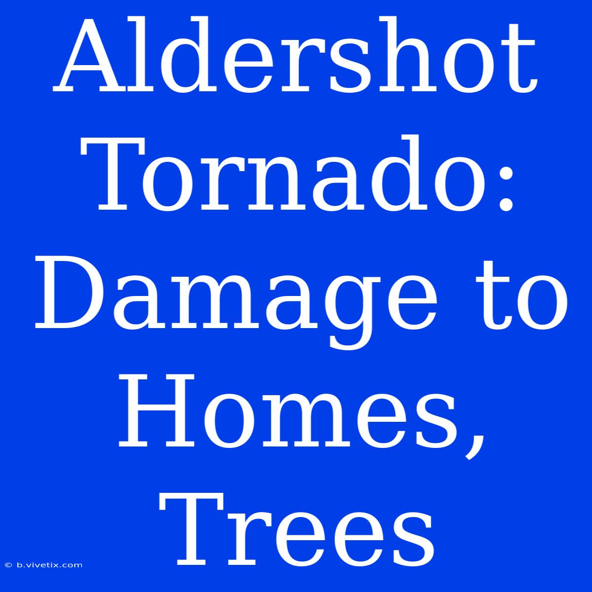 Aldershot Tornado: Damage To Homes, Trees