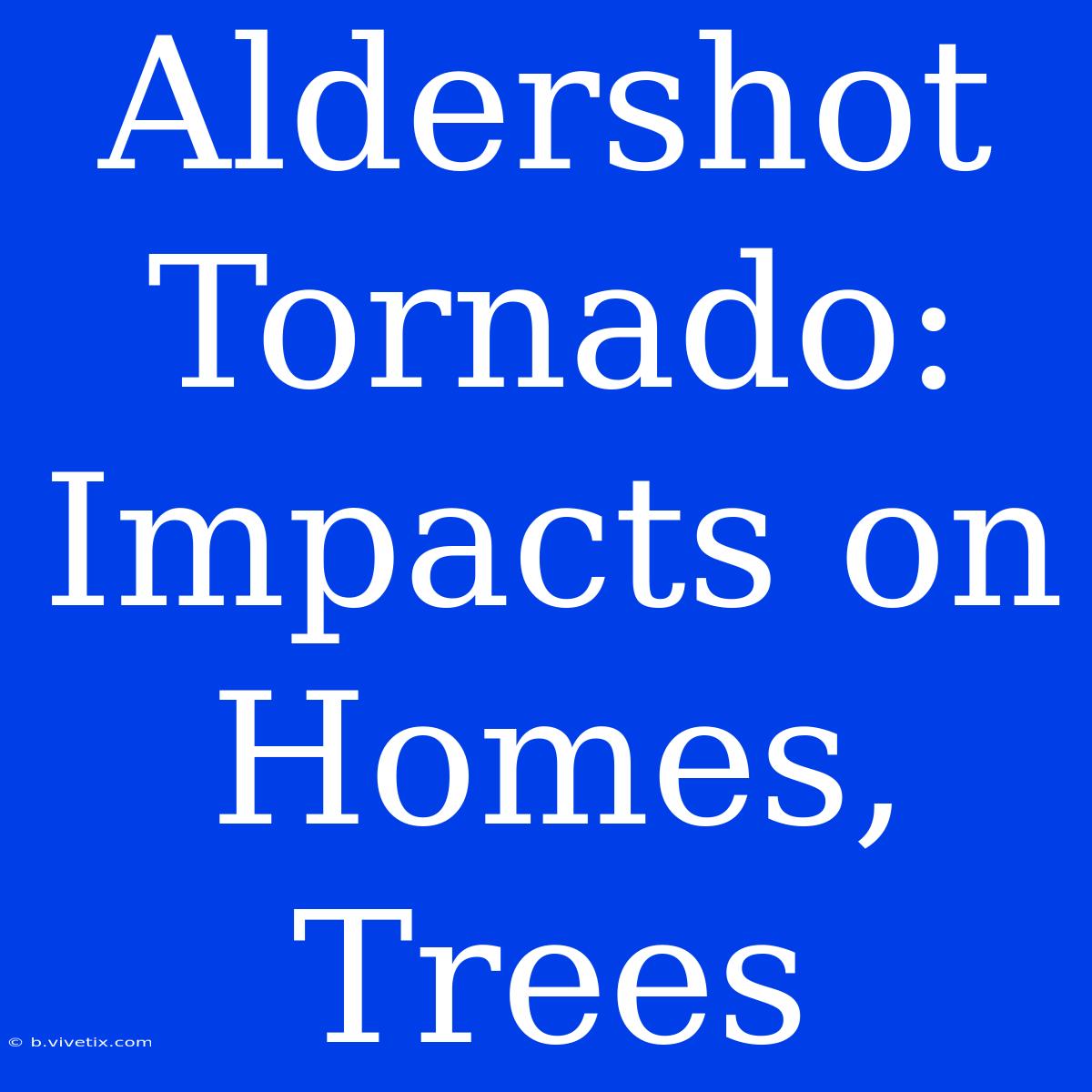 Aldershot Tornado: Impacts On Homes, Trees