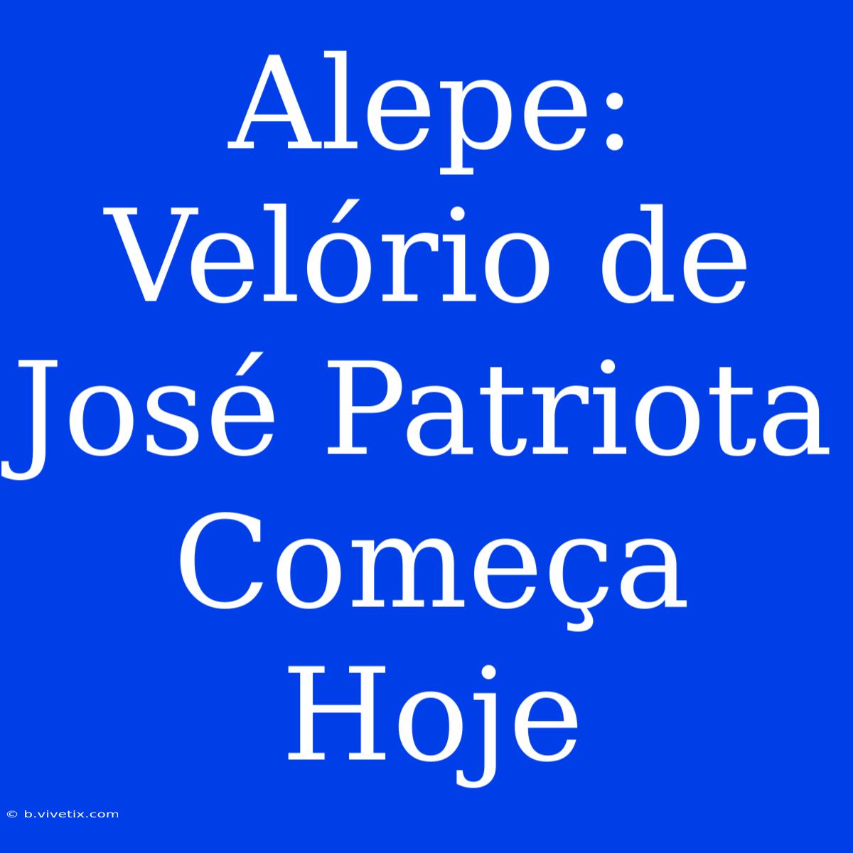 Alepe: Velório De José Patriota Começa Hoje