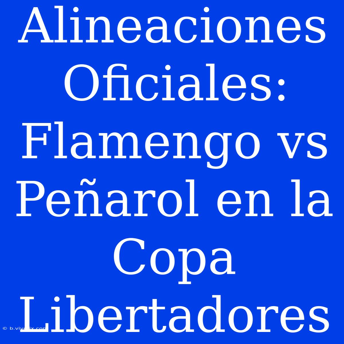 Alineaciones Oficiales: Flamengo Vs Peñarol En La Copa Libertadores