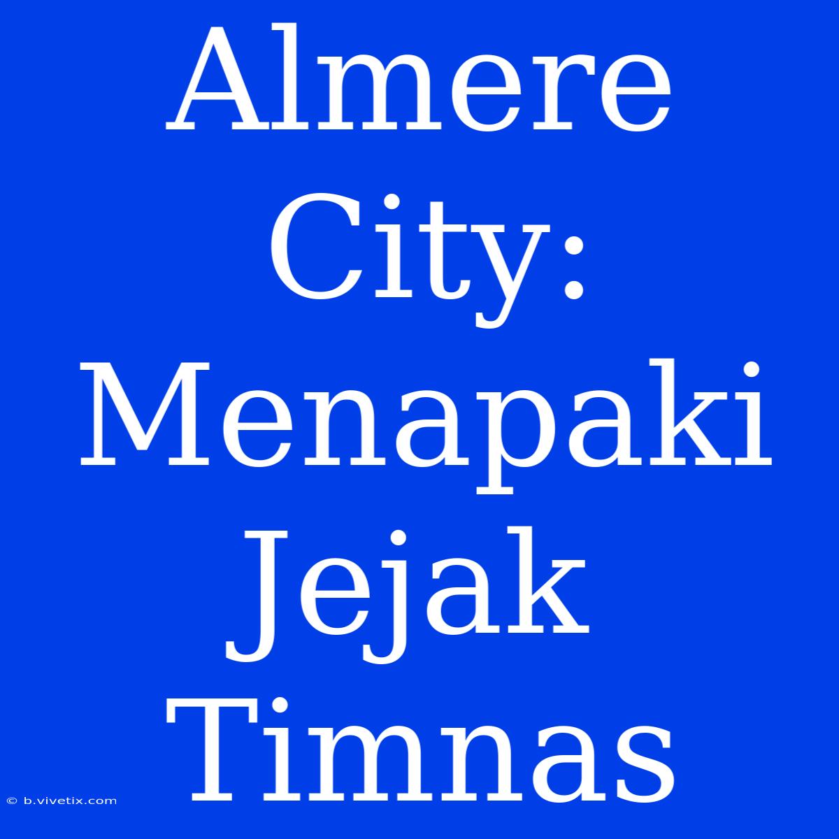 Almere City: Menapaki Jejak Timnas