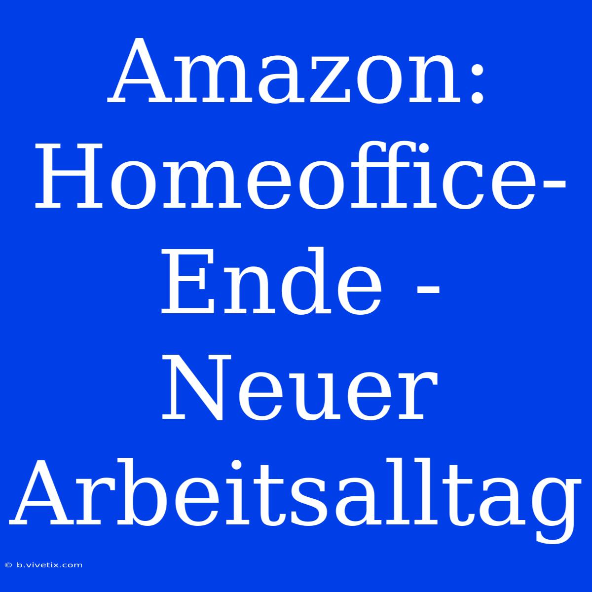 Amazon: Homeoffice-Ende - Neuer Arbeitsalltag 