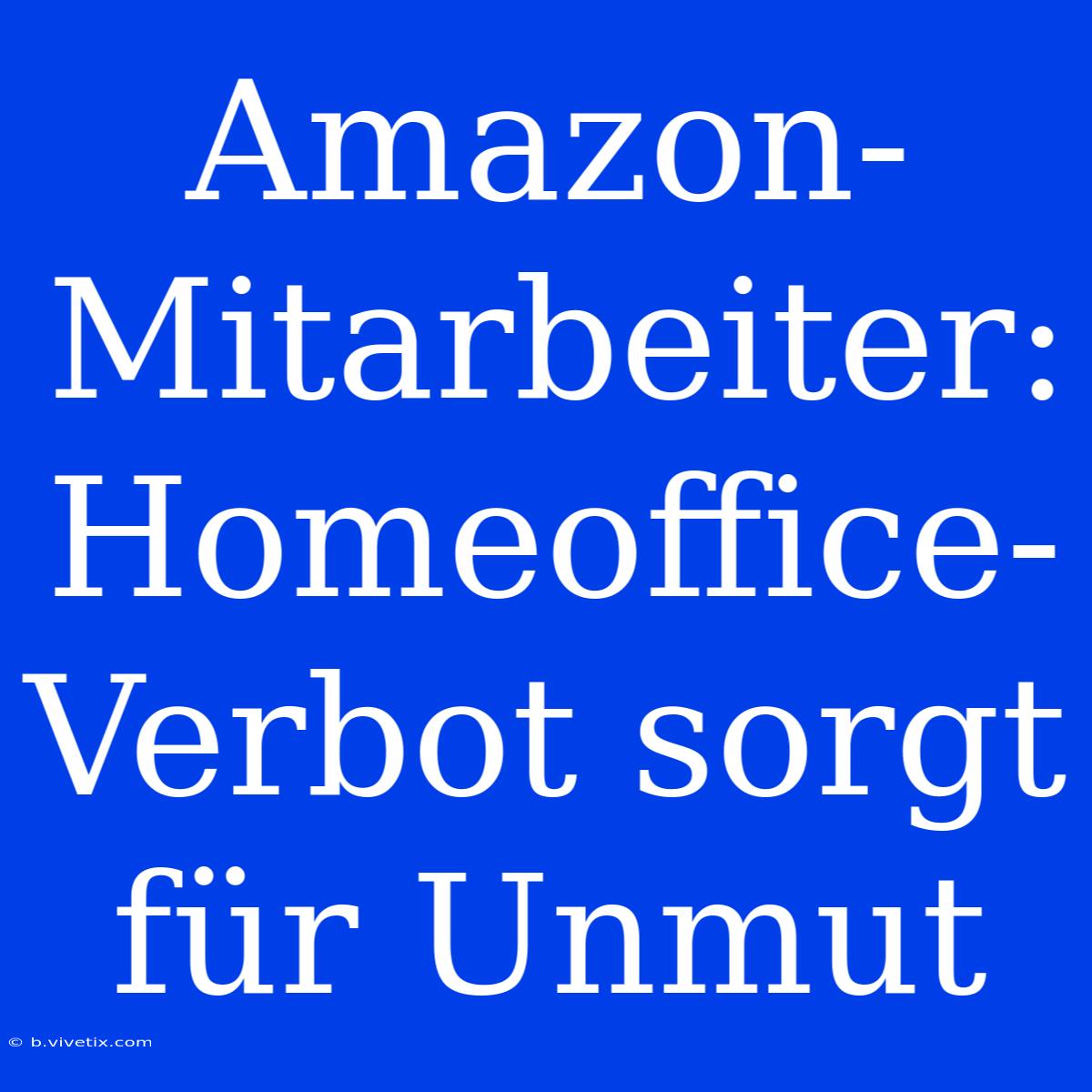 Amazon-Mitarbeiter: Homeoffice-Verbot Sorgt Für Unmut