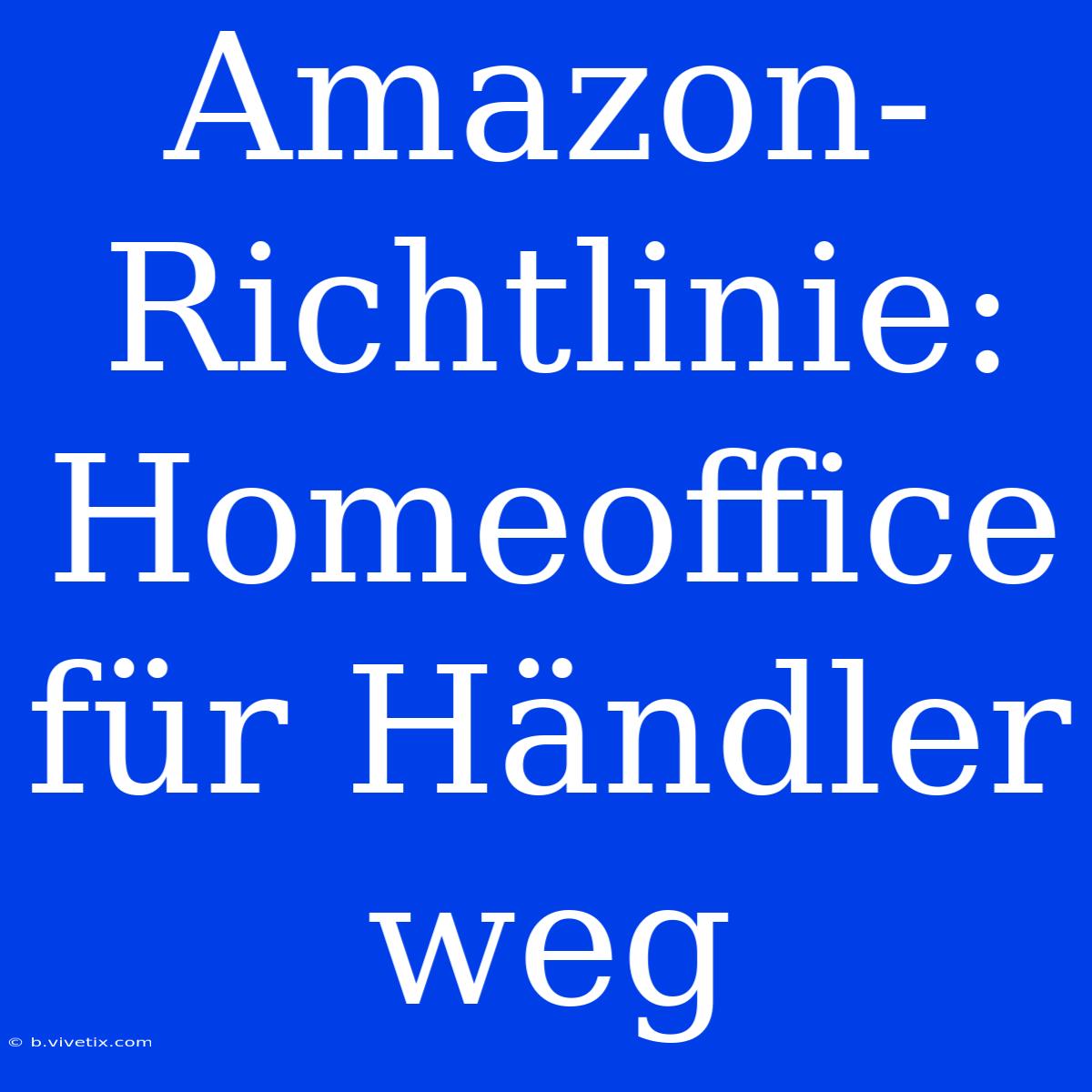 Amazon-Richtlinie: Homeoffice Für Händler Weg