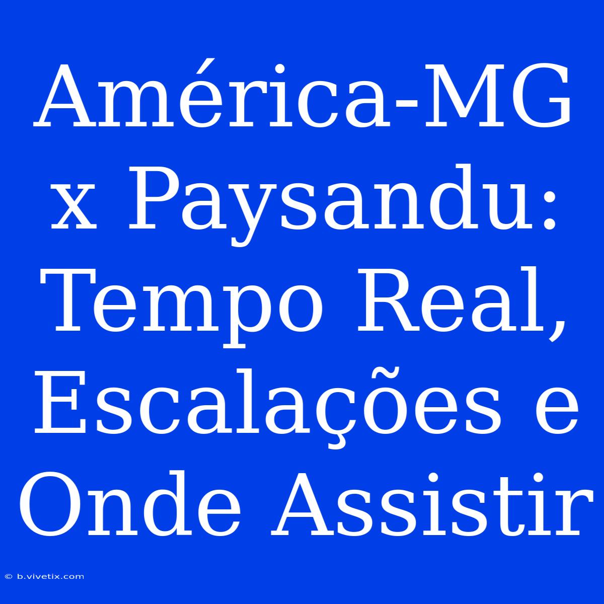 América-MG X Paysandu: Tempo Real, Escalações E Onde Assistir