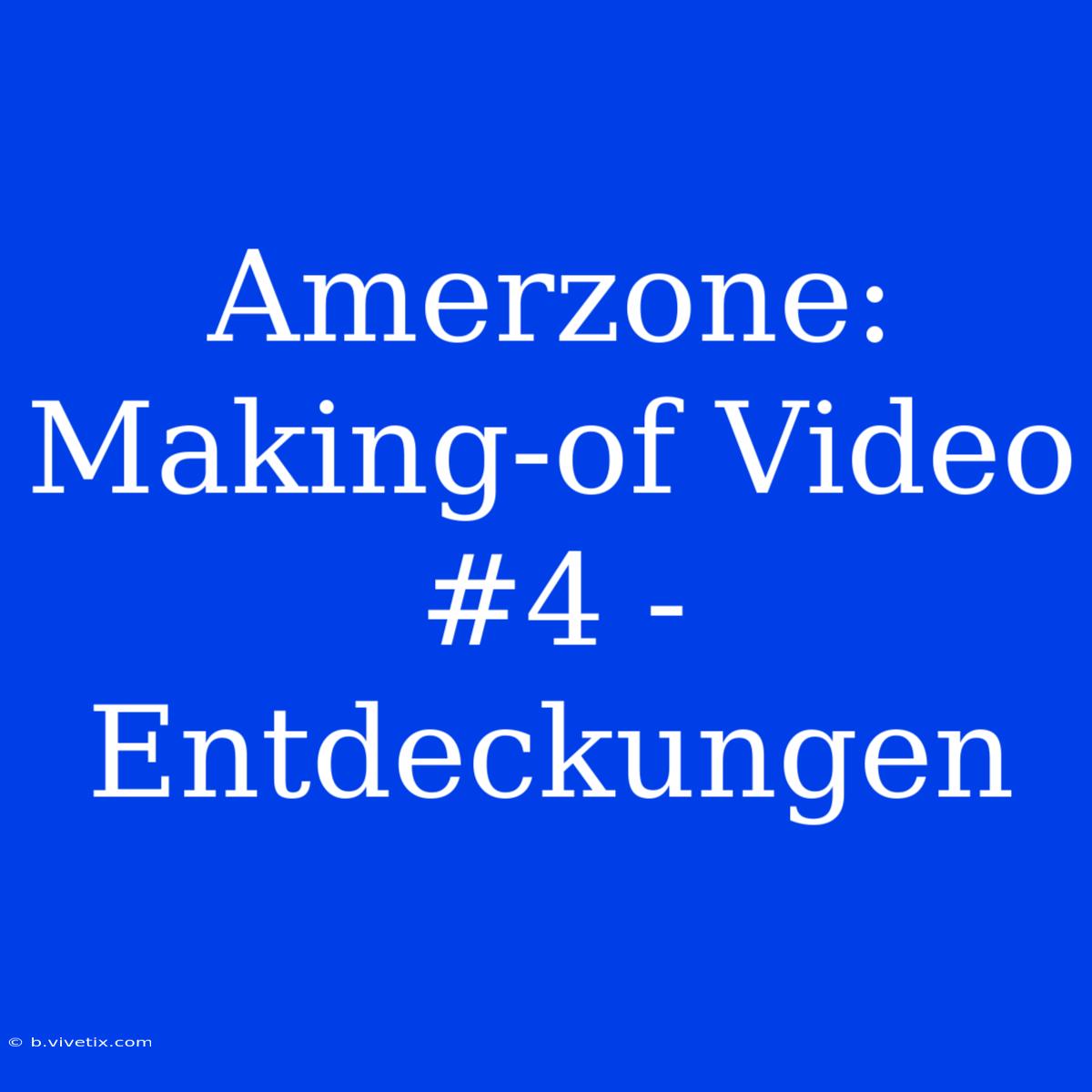 Amerzone: Making-of Video #4 -  Entdeckungen