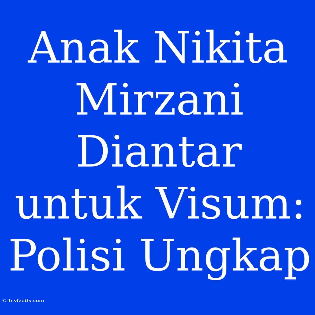 Anak Nikita Mirzani Diantar Untuk Visum: Polisi Ungkap 