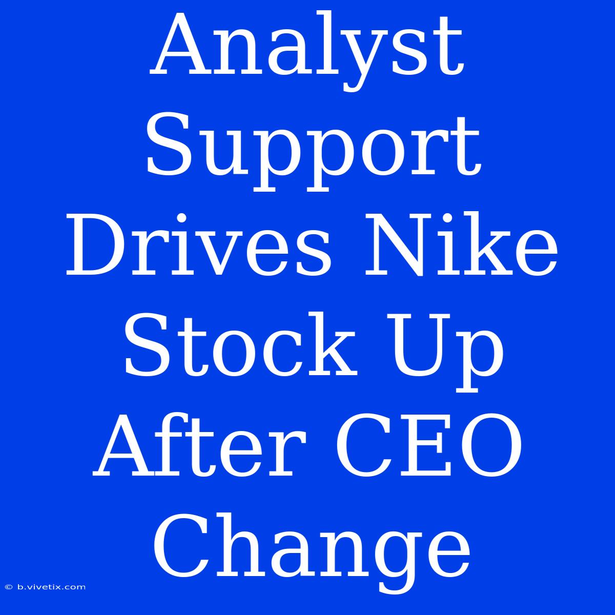 Analyst Support Drives Nike Stock Up After CEO Change