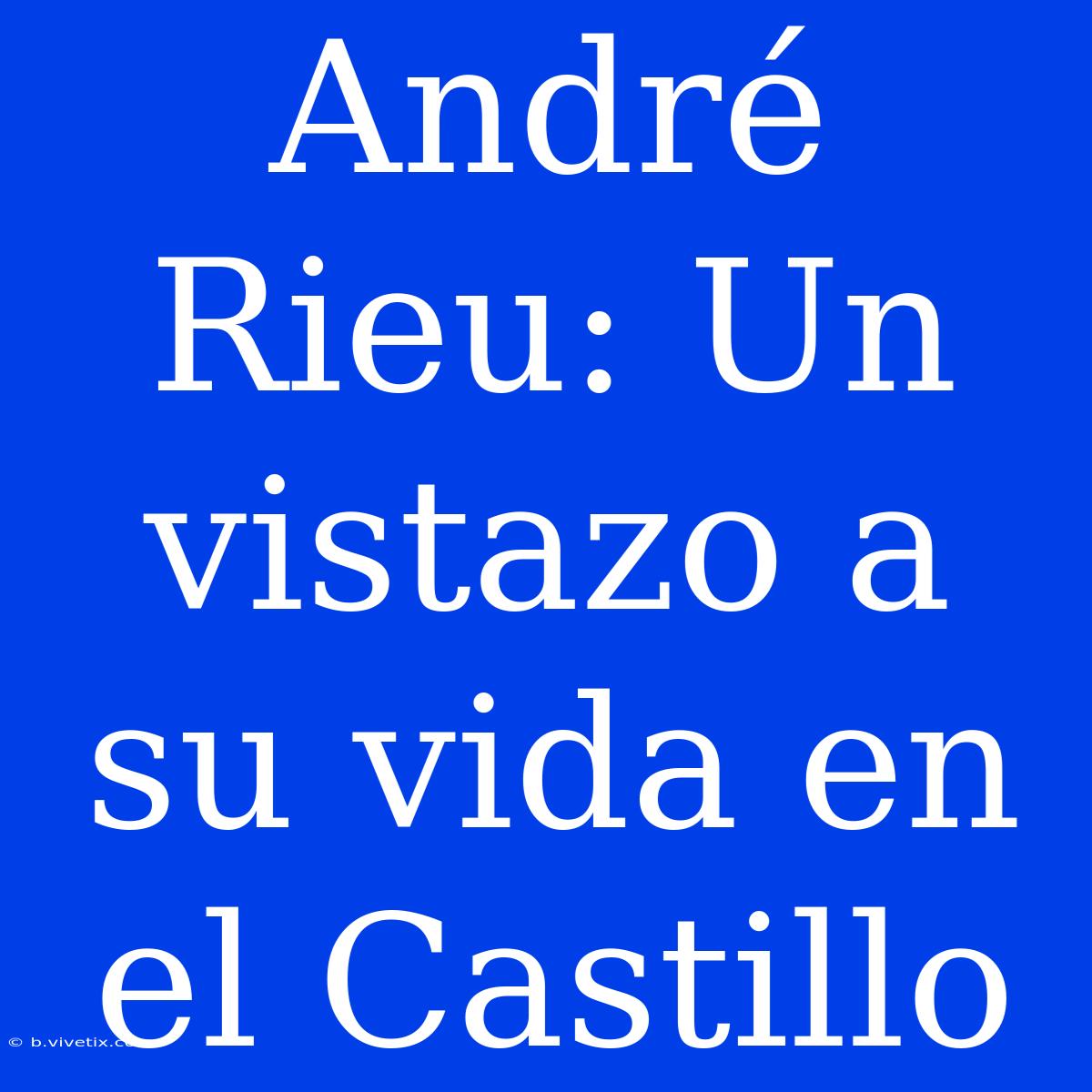 André Rieu: Un Vistazo A Su Vida En El Castillo