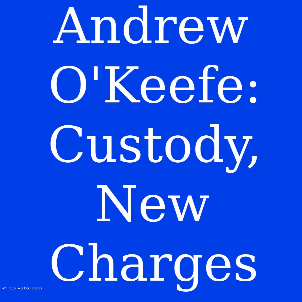 Andrew O'Keefe: Custody, New Charges