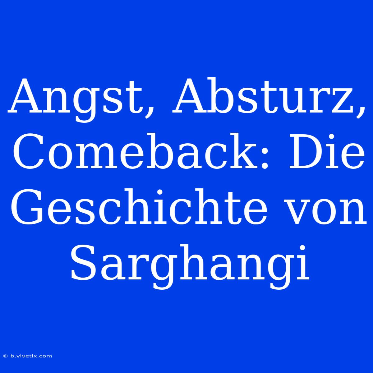 Angst, Absturz, Comeback: Die Geschichte Von Sarghangi