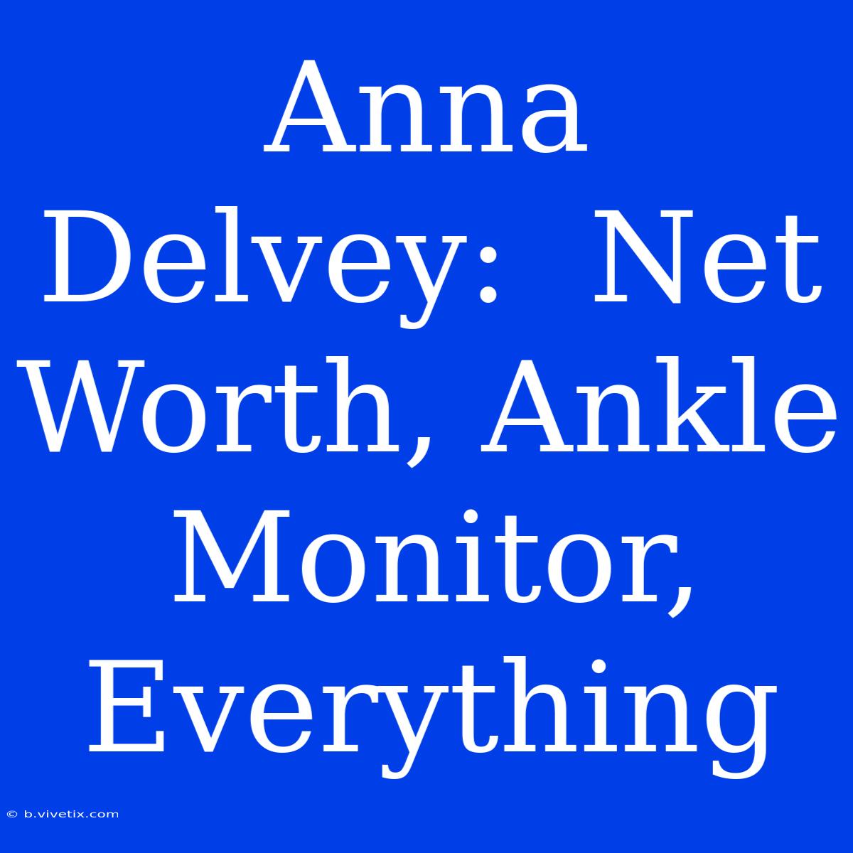 Anna Delvey:  Net Worth, Ankle Monitor, Everything