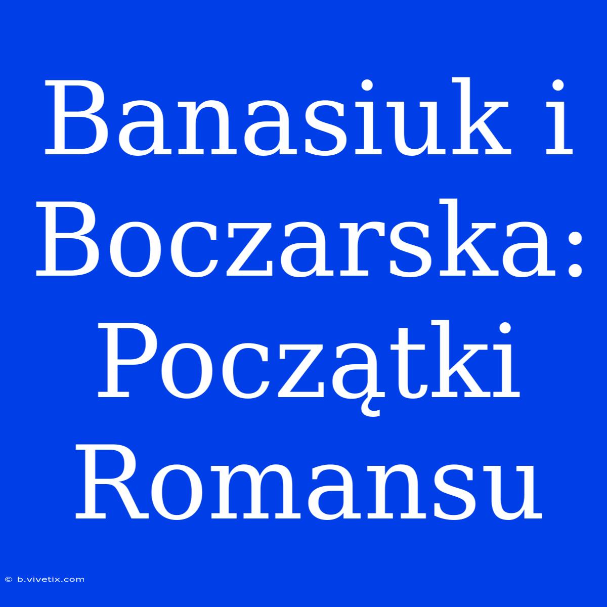 Banasiuk I Boczarska: Początki Romansu