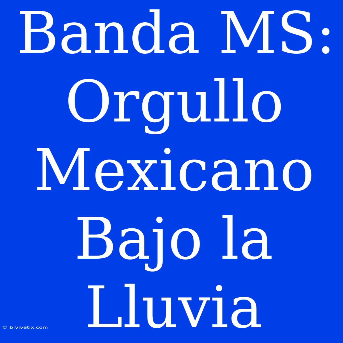 Banda MS: Orgullo Mexicano Bajo La Lluvia