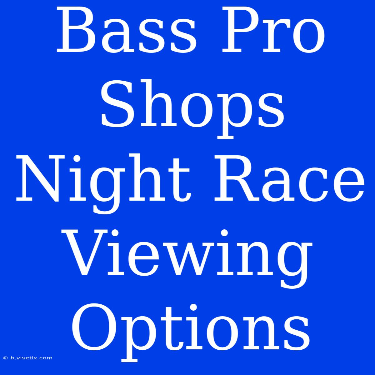 Bass Pro Shops Night Race Viewing Options