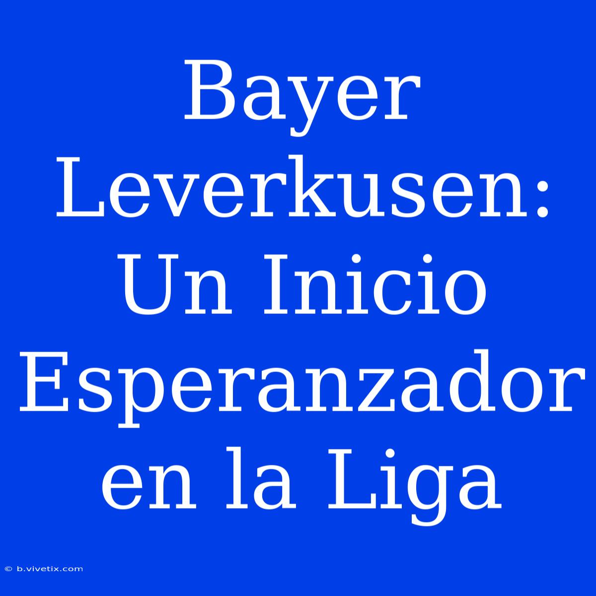 Bayer Leverkusen: Un Inicio Esperanzador En La Liga 