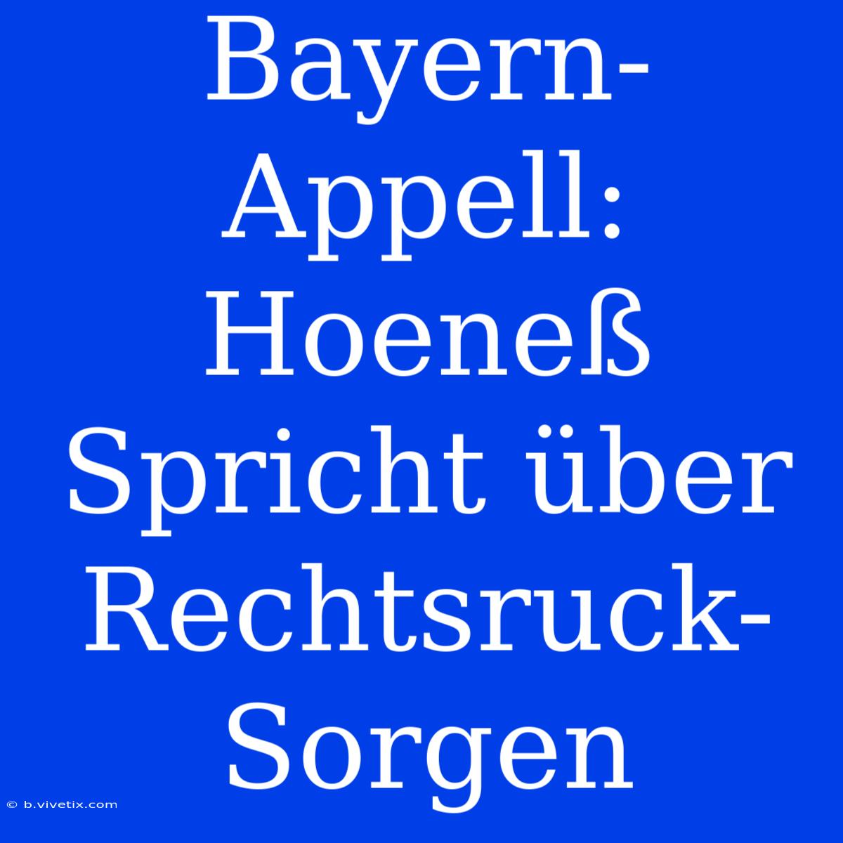 Bayern-Appell: Hoeneß Spricht Über Rechtsruck-Sorgen