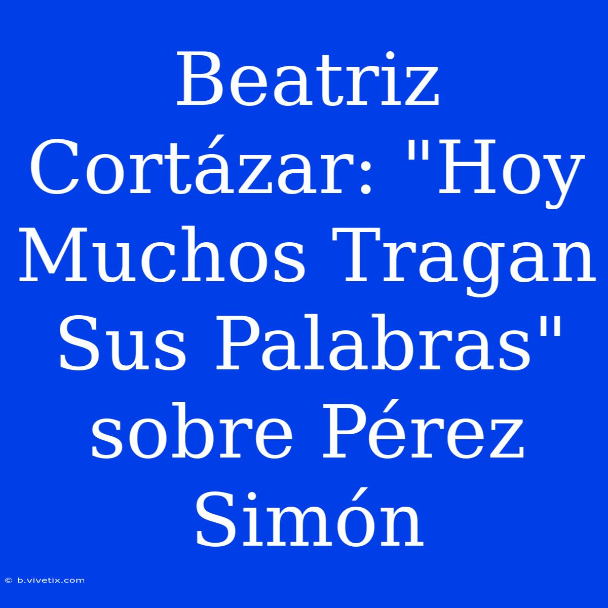 Beatriz Cortázar: 