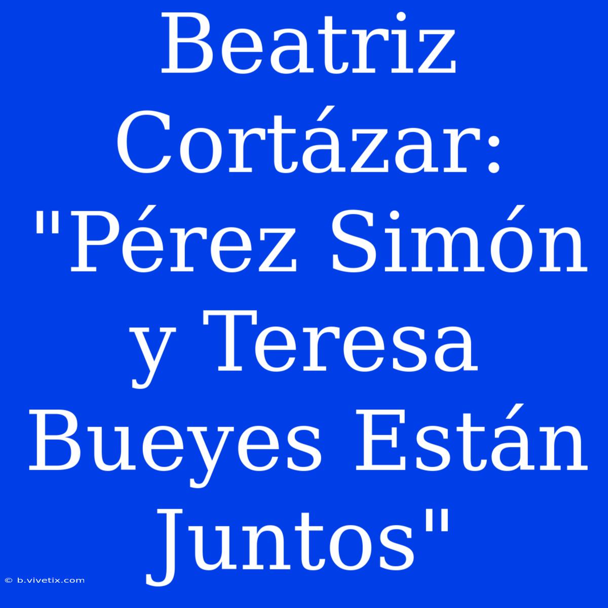 Beatriz Cortázar: 