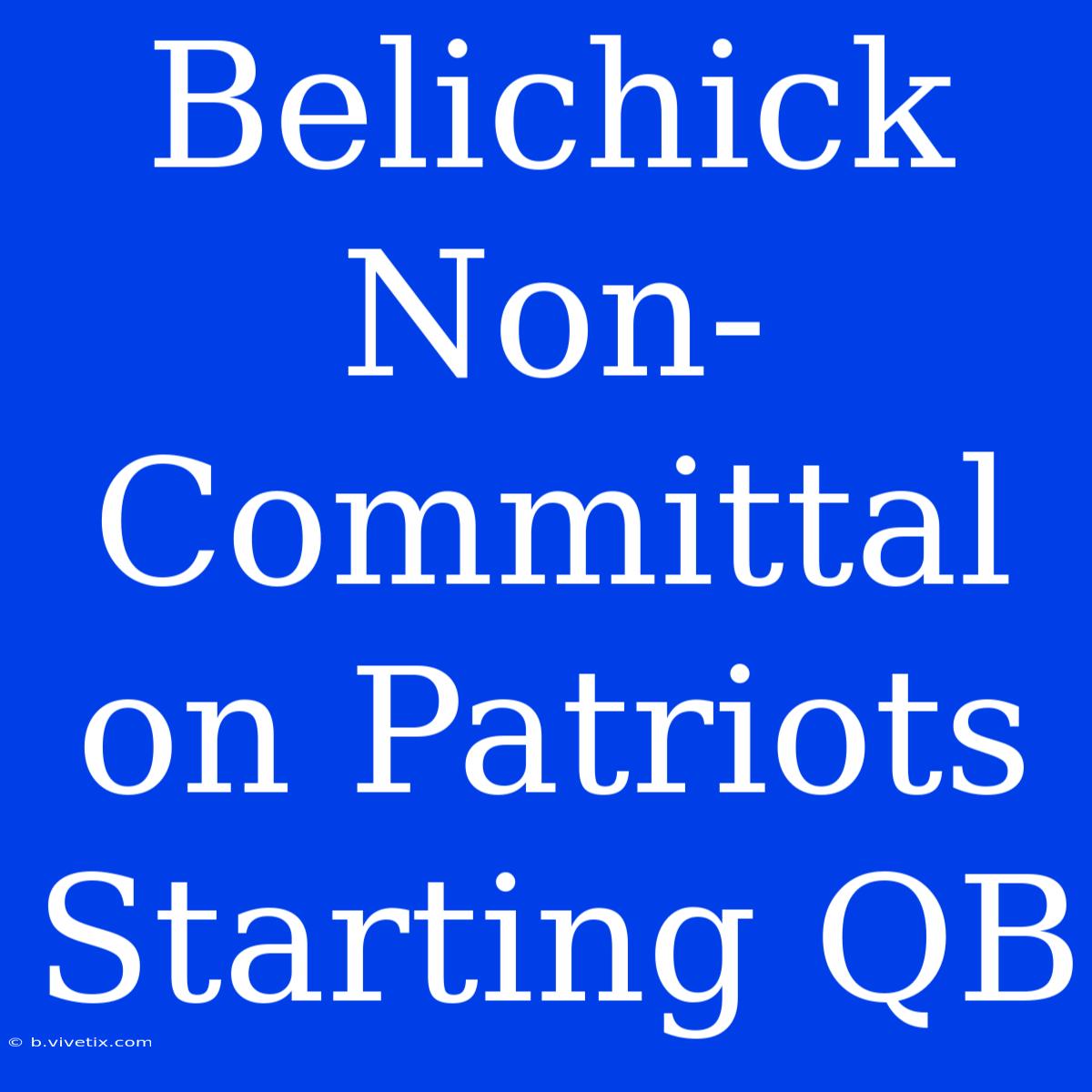 Belichick Non-Committal On Patriots Starting QB