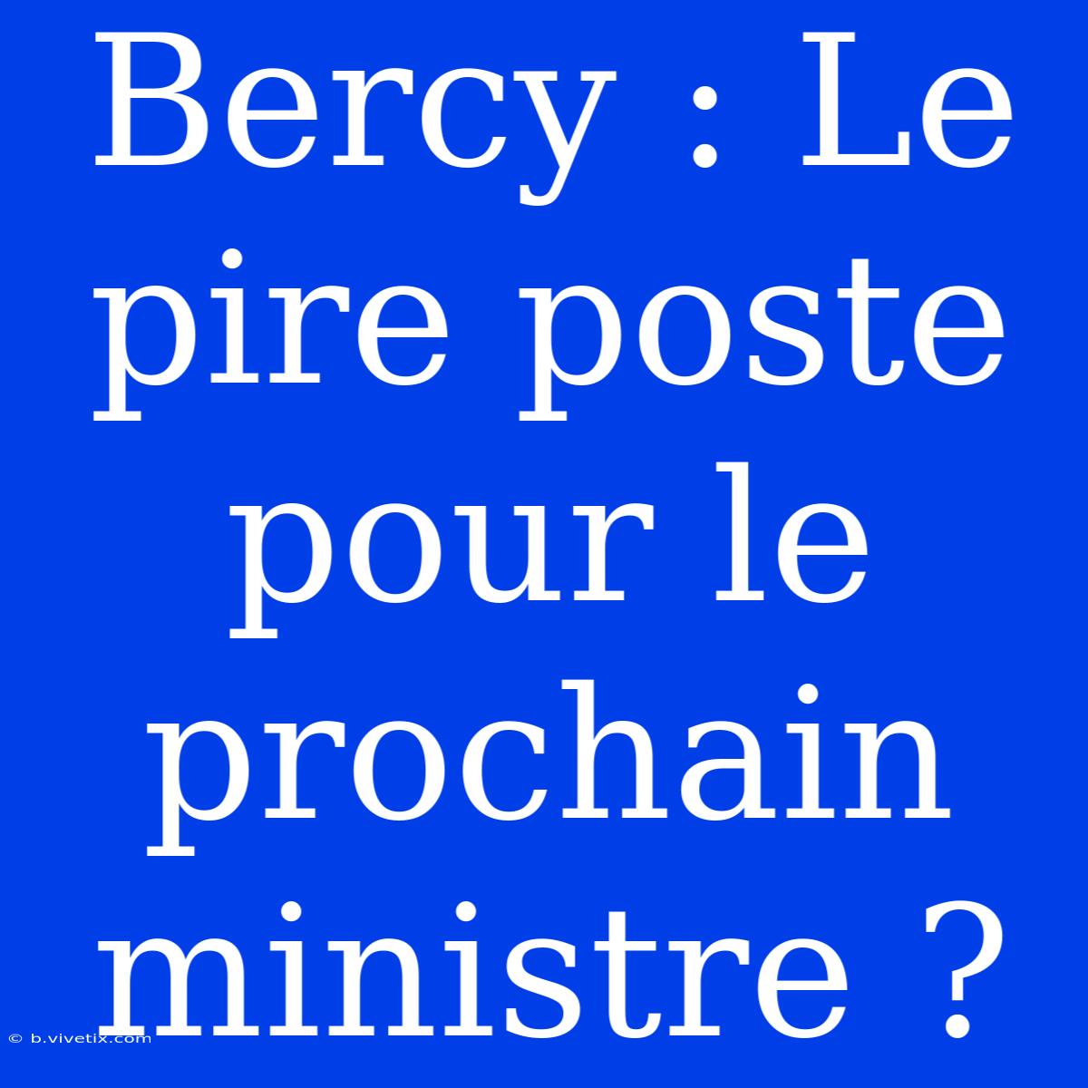 Bercy : Le Pire Poste Pour Le Prochain Ministre ?