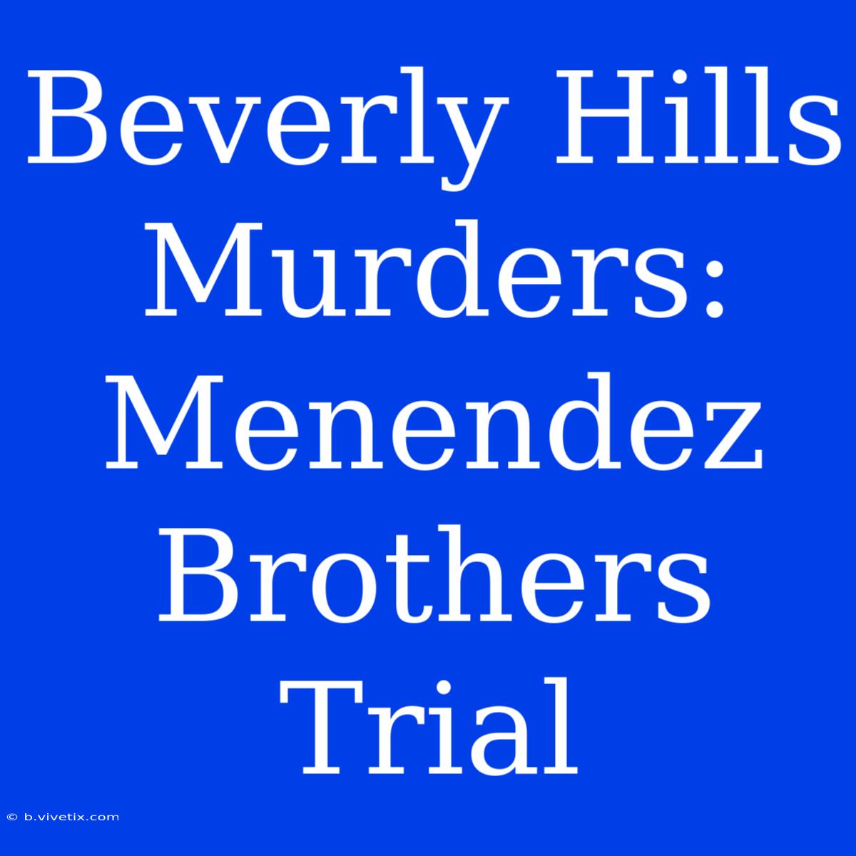 Beverly Hills Murders: Menendez Brothers Trial