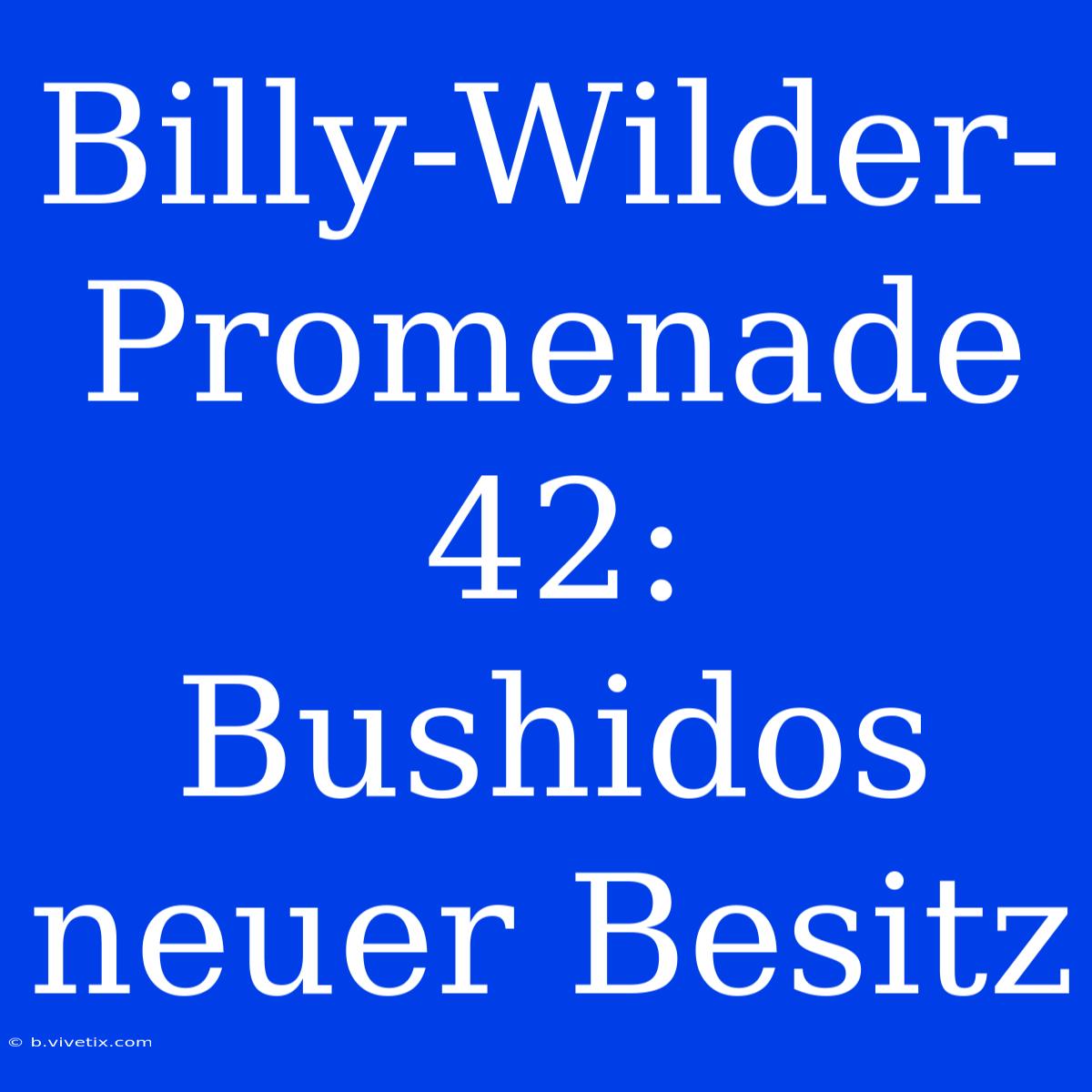 Billy-Wilder-Promenade 42: Bushidos Neuer Besitz