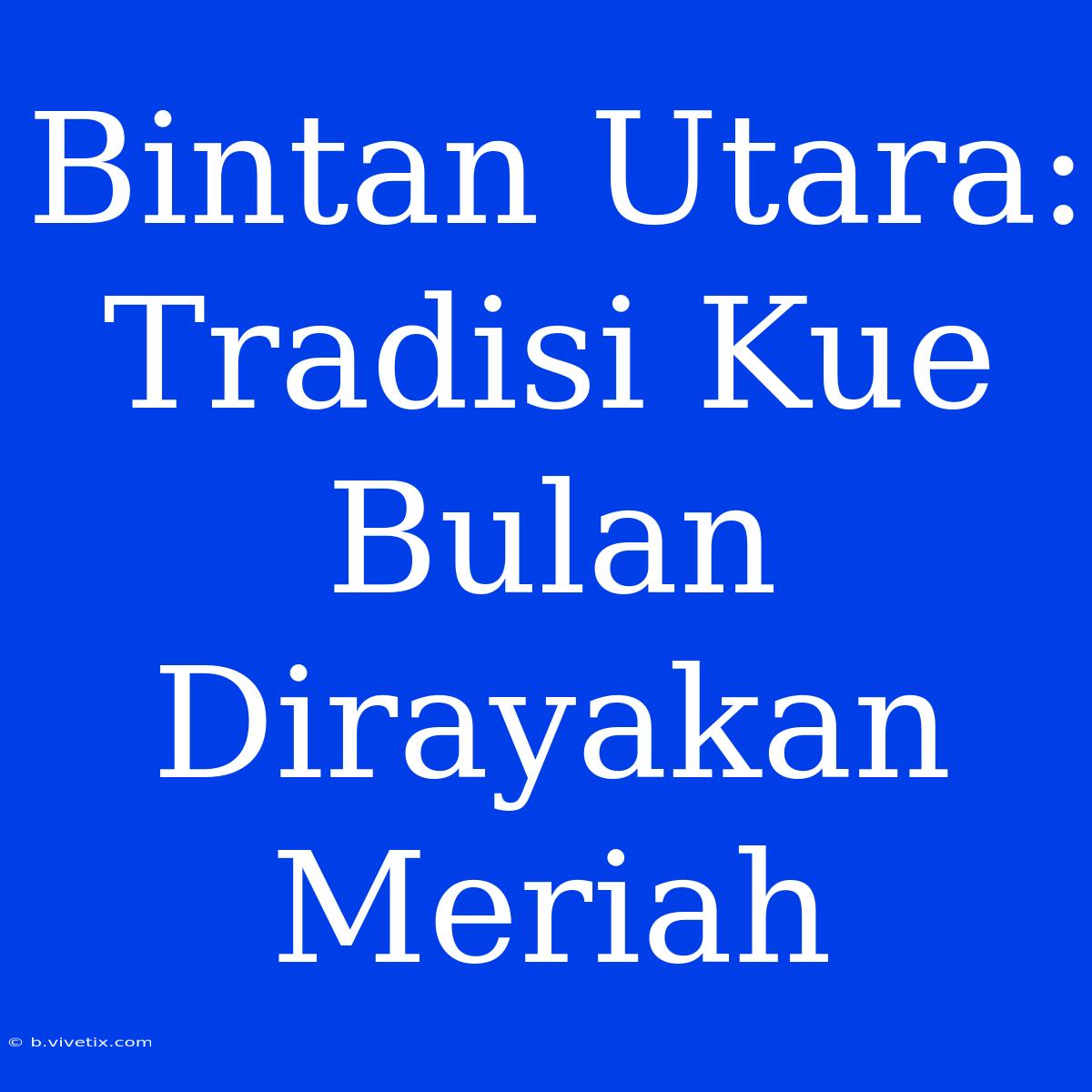 Bintan Utara: Tradisi Kue Bulan Dirayakan Meriah