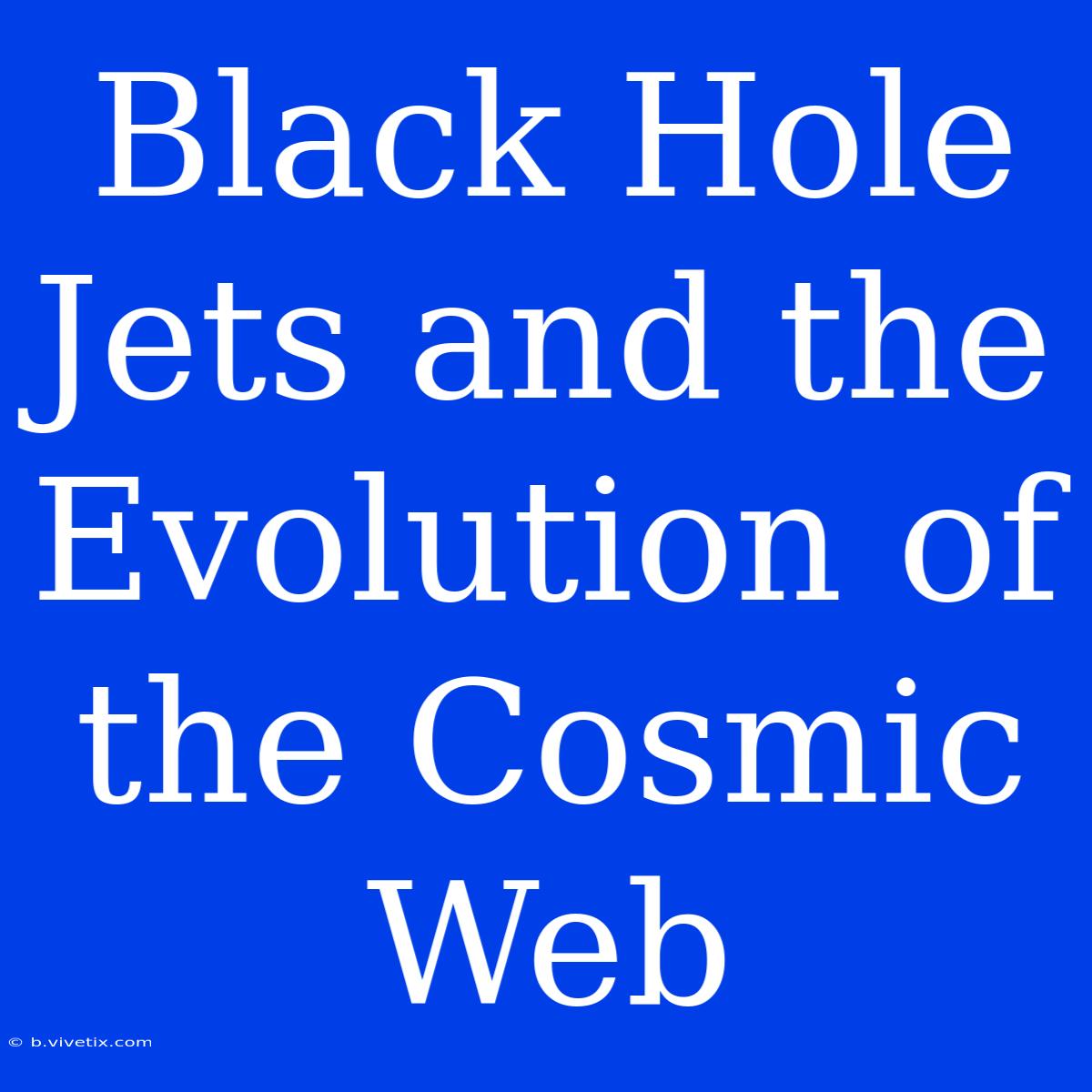 Black Hole Jets And The Evolution Of The Cosmic Web