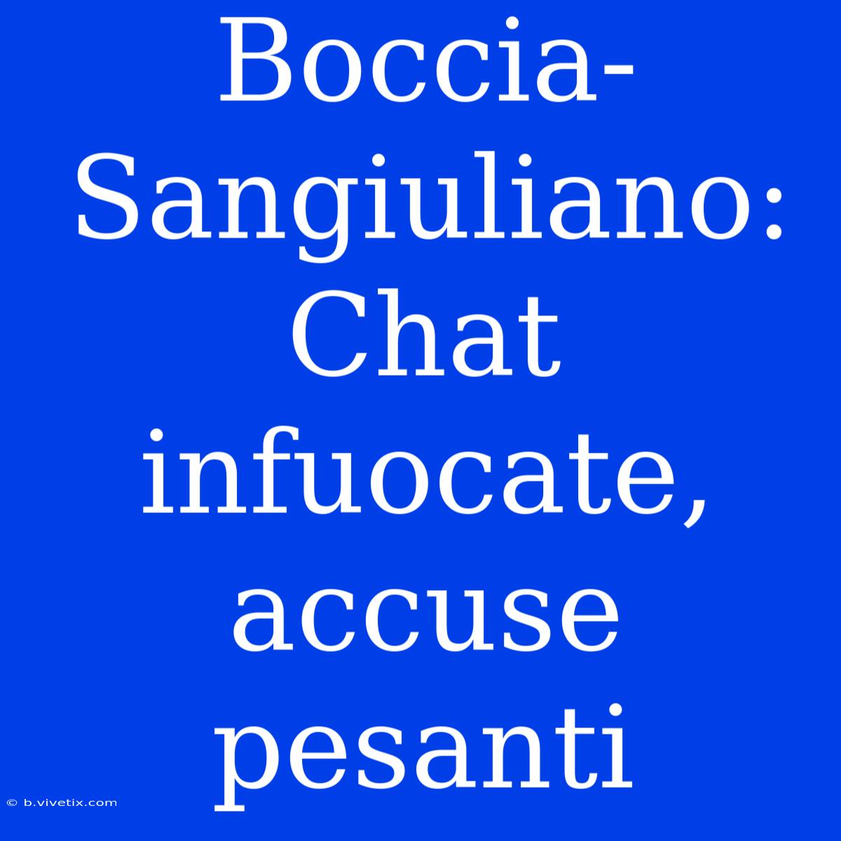 Boccia-Sangiuliano: Chat Infuocate, Accuse Pesanti