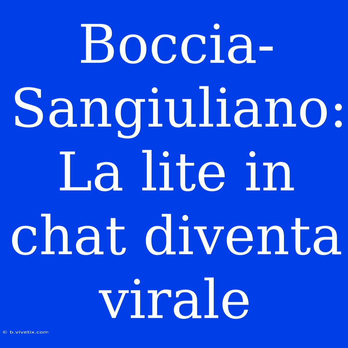 Boccia-Sangiuliano: La Lite In Chat Diventa Virale