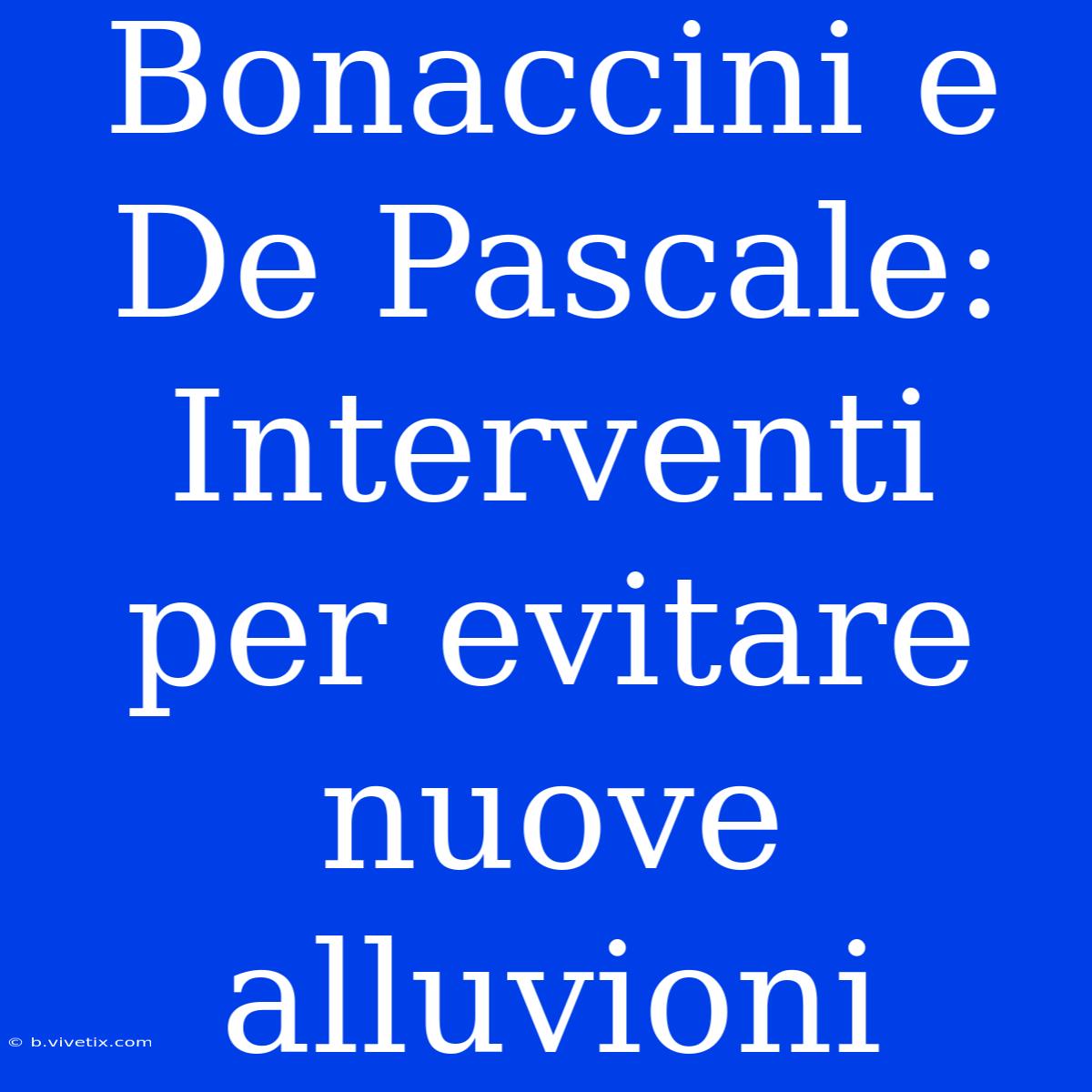 Bonaccini E De Pascale: Interventi Per Evitare Nuove Alluvioni